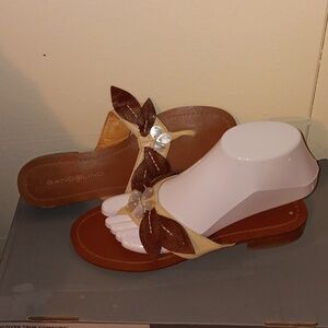 Women's Sandals Bandolino, Tan and brown Preowned, Size 6.5,